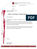 Subject: Rearrange A Training Program: 28-D, Block-6, PECHS, Karachi, Pakistan (+92336-1366173)