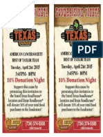 Relay for Life Texas Roadhouse Fundraiser 4-21-15