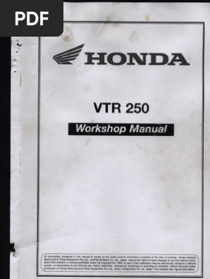 Vtr250 Workshop Manual Pdf
