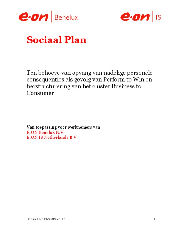 Sociaal Plan | PDF