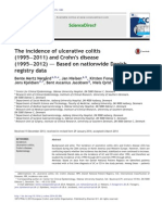 The Incidence of Ulcerative Colitis (1995-2011) and Crohn's Disease (1995-2012) - Based On Nationwide Danish Registry Data