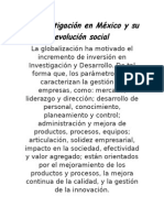 La Investigación en México y Su Evolución Social