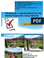 Técnicas E Instrumentos de Investigación Cualitativa