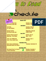 Learn To Read Schedule of Events 201 5