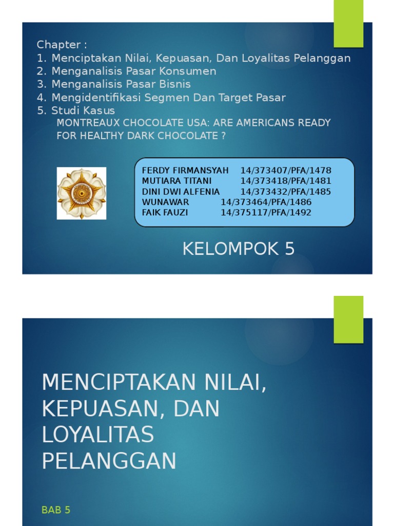 Makalah Chocolate Mountreax Case Chapter 5 6 7 8