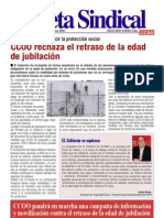 Gaceta Especial Pensiones CCOO