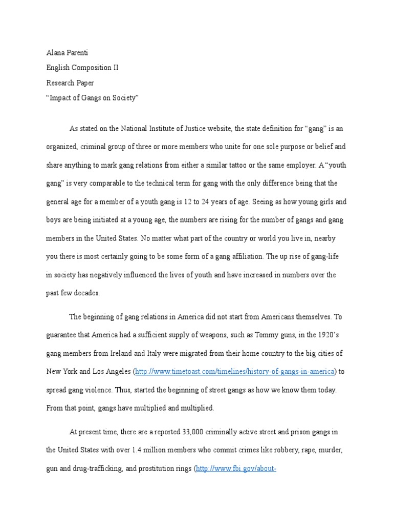 Youth gangs essays image