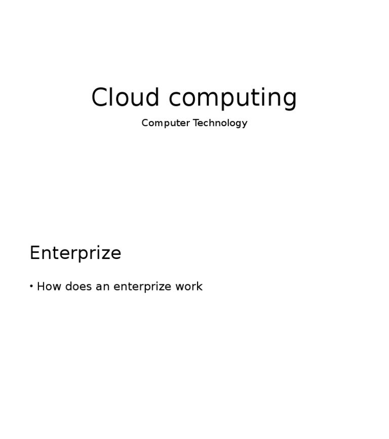 Cloud Computing: Computer Technology | PDF