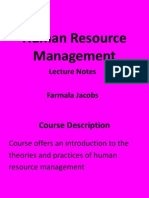 Human Resource Management LN