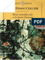 Breve Introducción a La Teoría Literaria (Jonathan Culler)