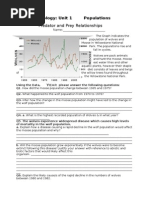 predator prey relationship question sheet