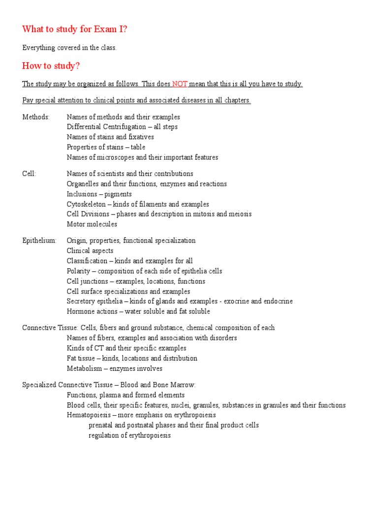 Study Guide for Exam I: Key Topics | PDF | Science & Mathematics