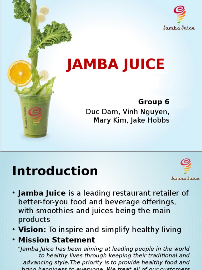 Jamba Juice Company Analysis Starbucks Strategic Management