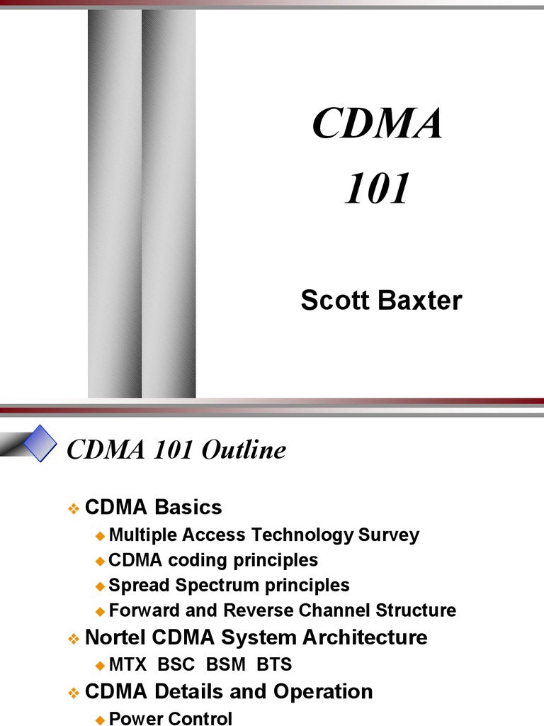 Cdma 101: Scott Baxter | PDF | Channel Access Method ...