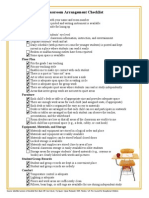 Classroom-Arrangement-Checklist Form