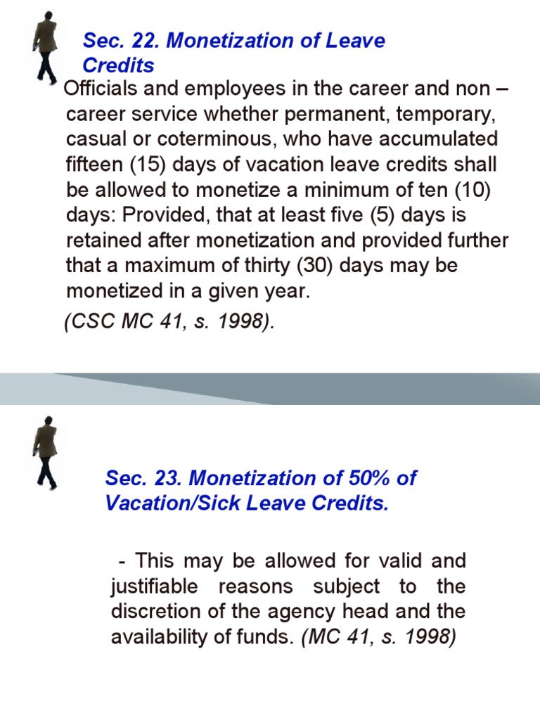 Monetization of Leave Credits | PDF | Sick Leave | Government Information