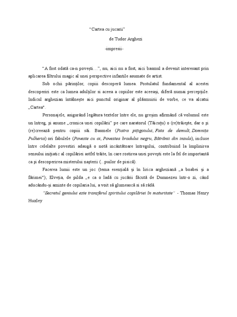 Cartea Cu Jucarii | PDF