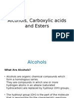 Alcohols Carboxylic Acids and Esters