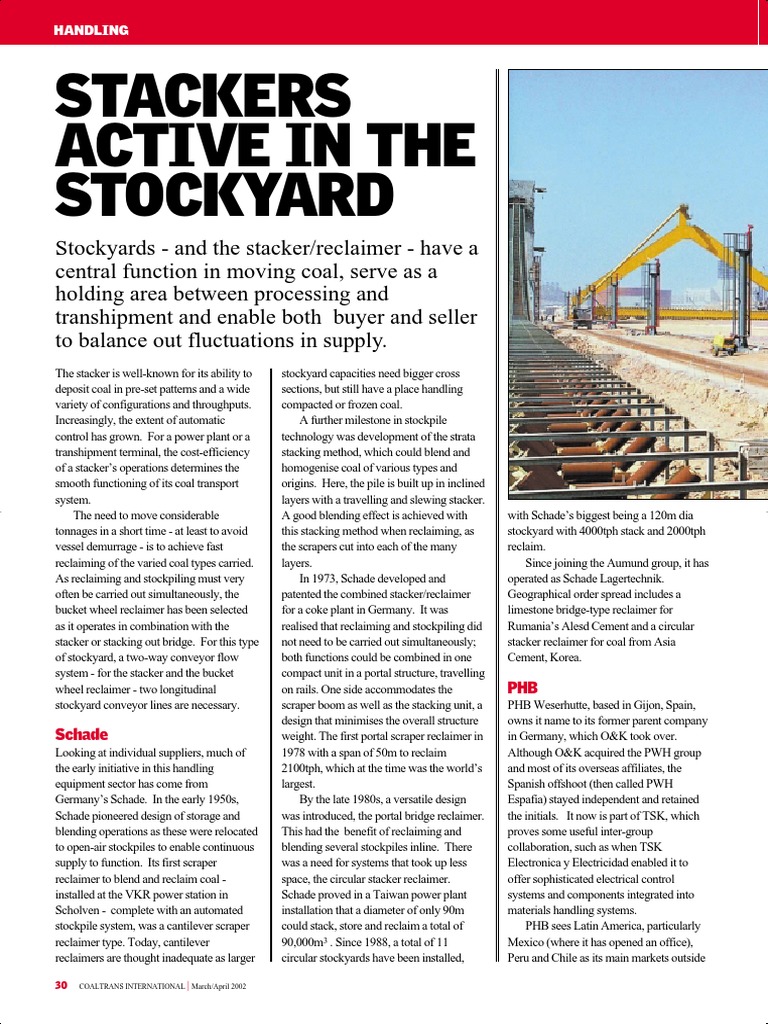 Stackers Active in The Stockyard | PDF | Technology & Engineering
