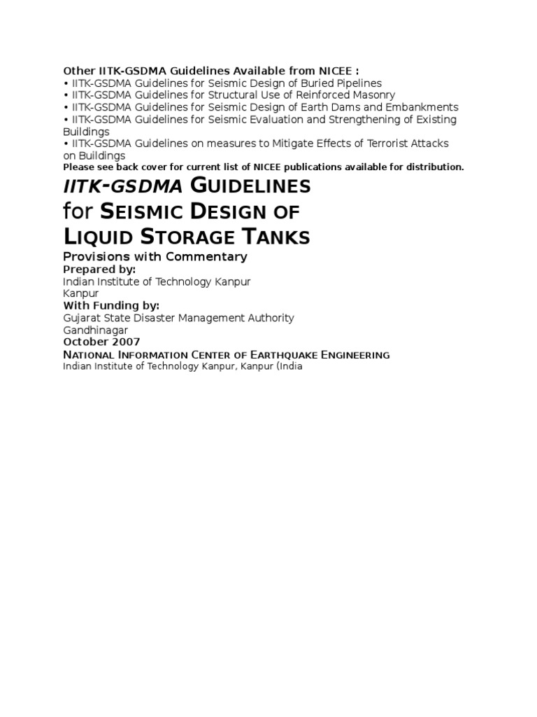 IITK-GSDMA Seismic Design Guidelines | PDF