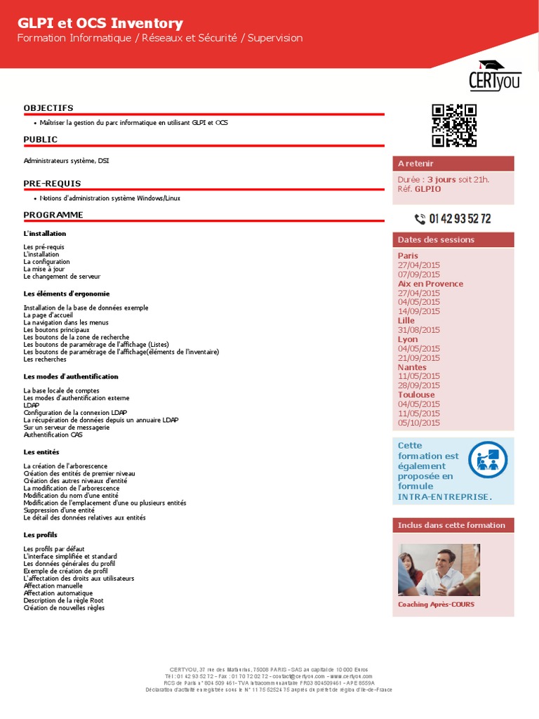 Formation GLPI et OCS: Gestion Parc IT | PDF | Technologie numérique ...