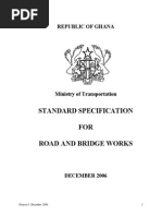 Standard Specification For Road and Bridge Works (Ghana)