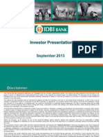 IDBI Investor Presentation September 2013 Revised PDF