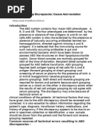 ABO Blood Group Discrepancies