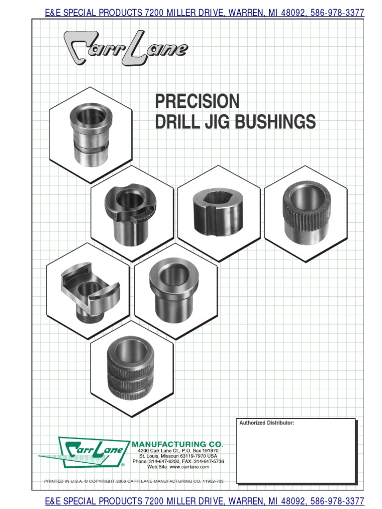 Drill Jig Bushings PDF Drill Drilling