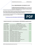 Free Solution Manual Prestressed Concrete Nawy PDF