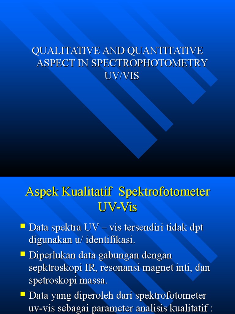 Aplication of Spectro UV VIS PDF UltravioletVisible Spectroscopy