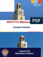 MATH F112 (Mathematics-II) : Complex Analysis