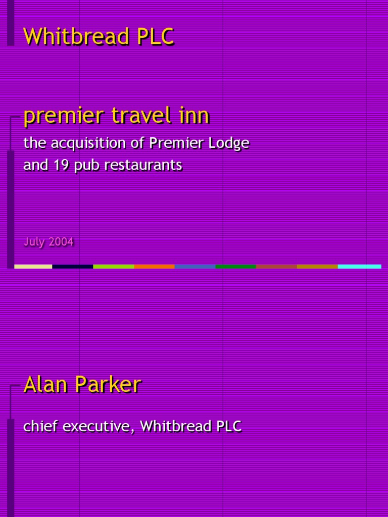 Whitbread's Premier Inn Acquisition Overview | PDF | Hotel And ...