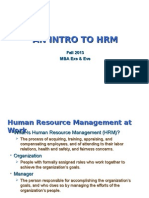 Basic Intro To HRM