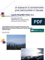 Mapping risk of exposure to contaminants among Aboriginal communities in Canada