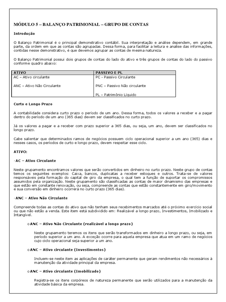 Contabilidade - Modulo 5 | PDF | Balancete | Contabilidade, image size:768x1024