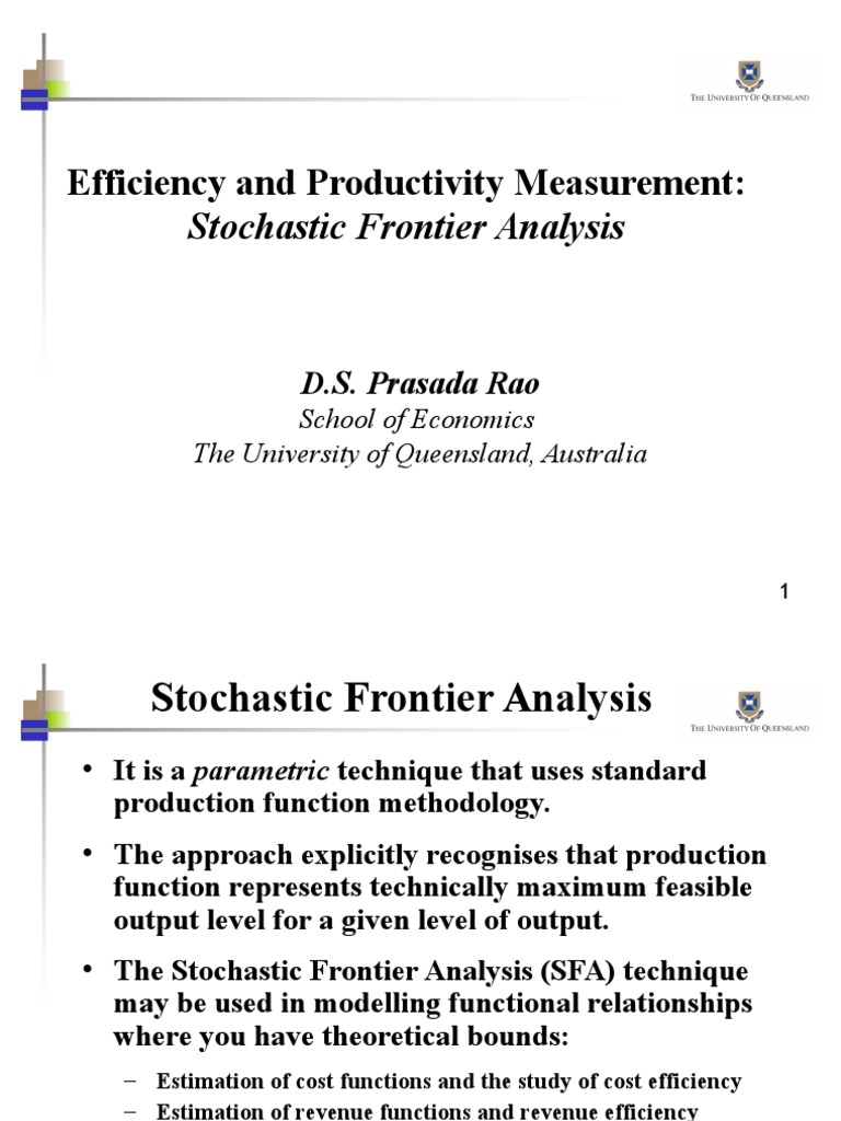 Lecture 4 Day 3 Stochastic Frontier Analysis | PDF | Ordinary Least ...