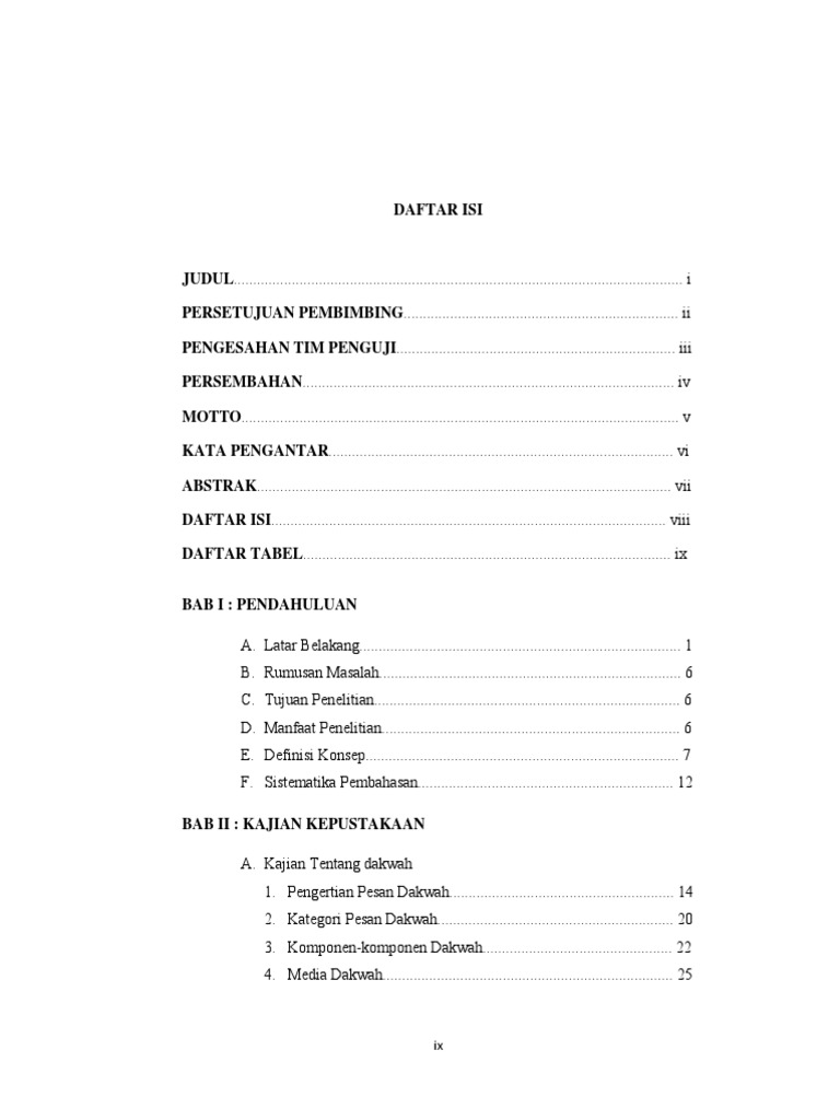 Daftar Isi Pdf