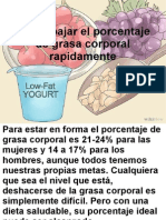 Como Bajar El Porcentaje de Grasa Corporal