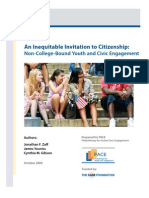 PACE Report - An Inequitable Invitation To Citizenship - Non-College-Bound Youth and Civic Engagement