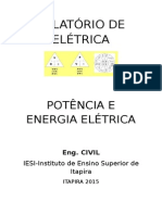 Relatório de Elétrica Potência e Elétrica