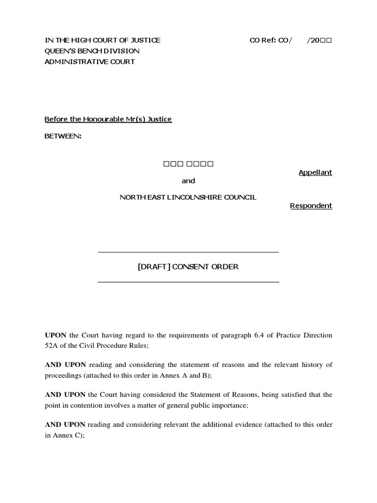 Consent Order | Taxes | Summons