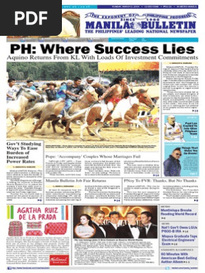 Manila Bulletin 14 March 2 Pdf Physician Metro Manila