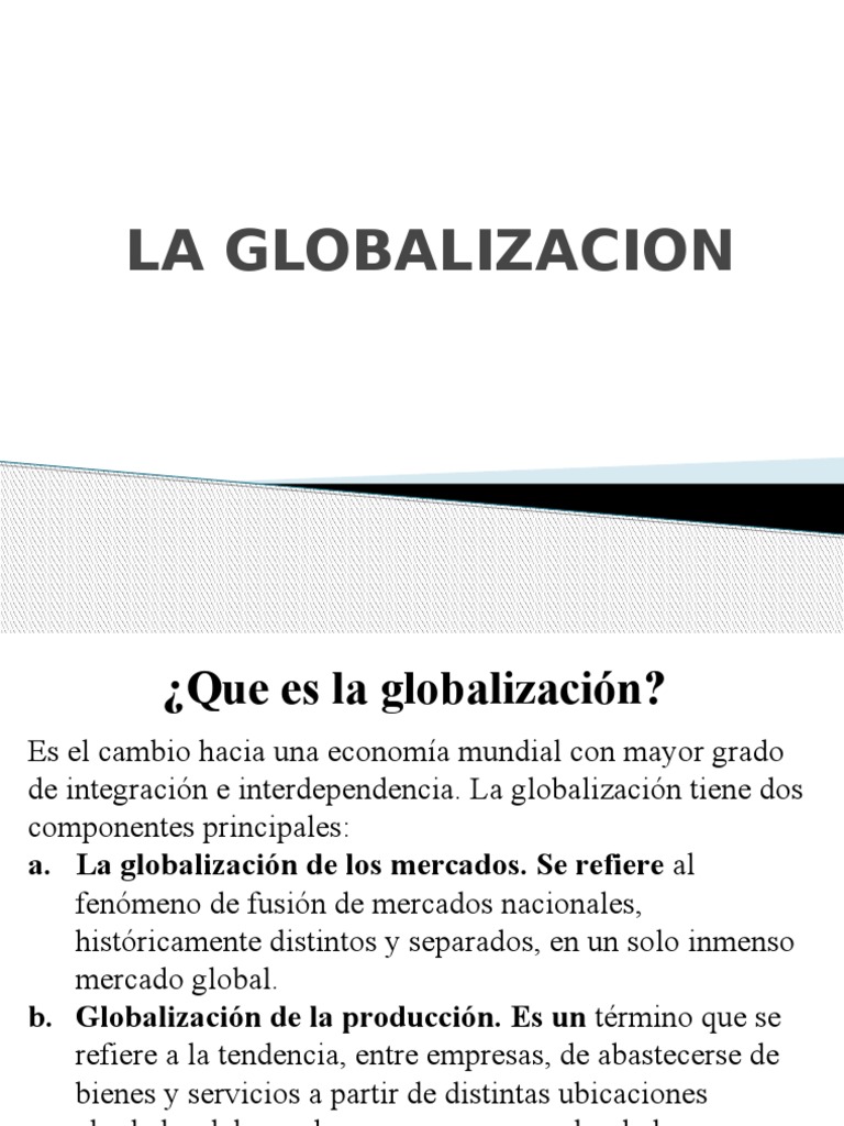 Impacto y Desafíos de la Globalización | PDF | Globalización | Capitalismo