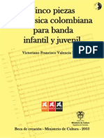 5 Piezas de Musica Colombiana para banda infantil y juvenil