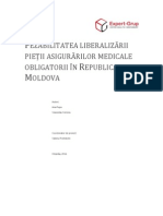 Fezabilitatea Liberalizarii Pietii Asigurarilor Medicale Obligatorii in Republica Moldova