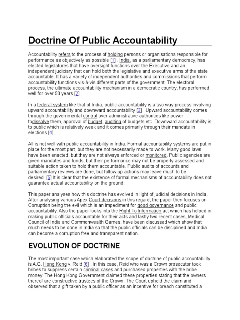 Public Accountability Pdf : ACCOUNTABILITY IN PUBLIC ADMINISTRATION – ZGIY