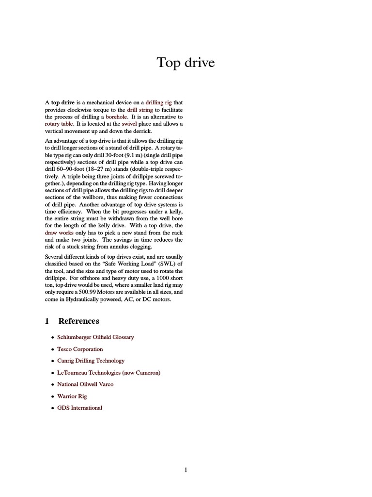 Top Drive | PDF