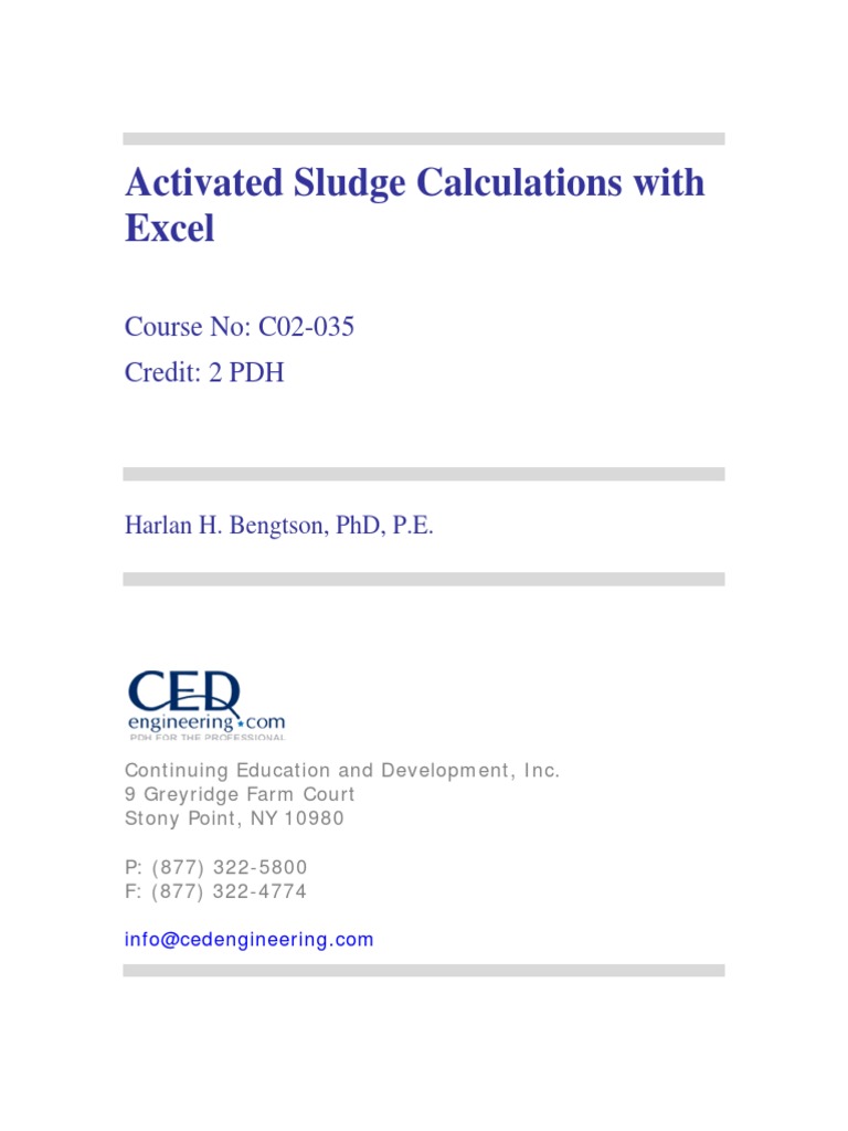 An In-Depth Guide to Activated Sludge Calculations Using Excel ...