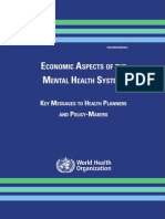 Economic Aspects of Mental Health